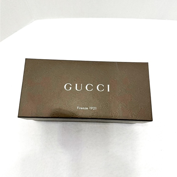 Gucci Authentic Gift Box with Tissue | Classic Brown Embossed GG Pattern Gs - Picture 6 of 14